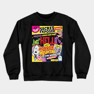 Halloween Retro Poster Cartoon Style Crewneck Sweatshirt